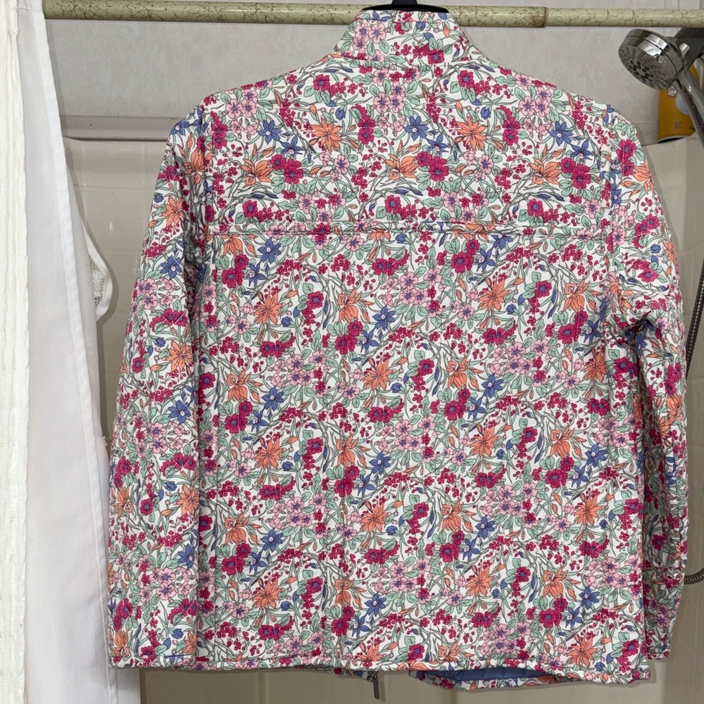 NWOT Bagatelle Quilted Multicolor Floral Jacket Women’s Large - Picture 2 of 5